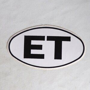 NEW 3.75” x 6.75” ETHIOPIA ET COUNTRY CODE AFRICA OVAL STICKER VINYL DECAL